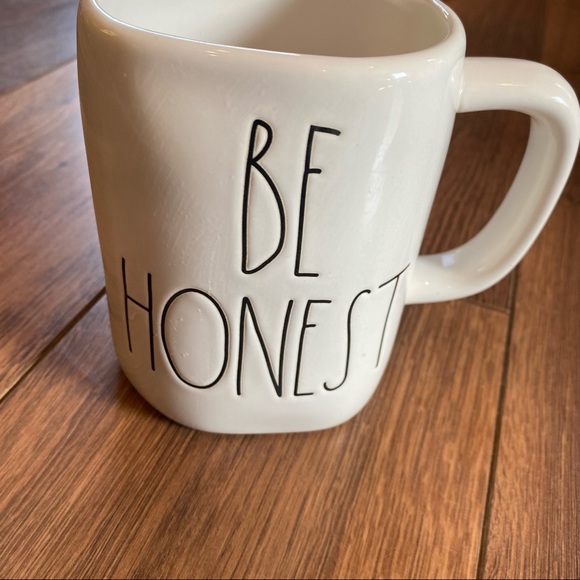 Rae Dunn Artisan Collection White Be Honest Ceramic Mug - Picture 2 of 4